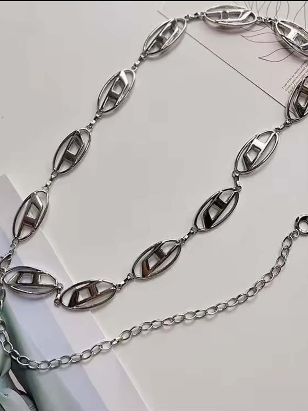 Diesel Logo D Chain Belt